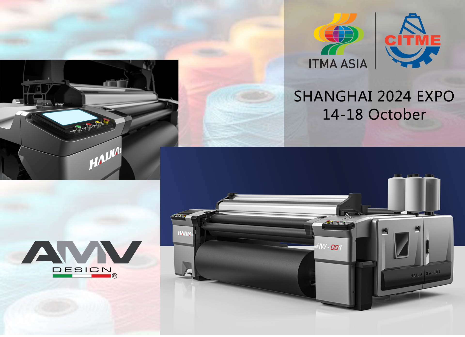 AMV Design - ITMA ASIA CITME 2024 Shanghai - Waterjet Loom Design